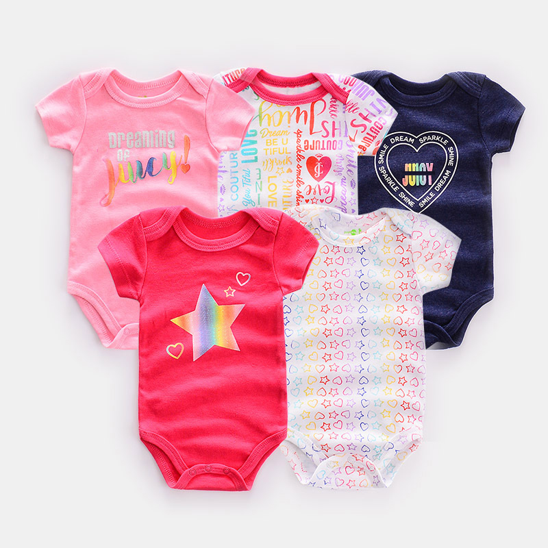 Baby Clothing Next - Ircomll 5 คู่/ล็อตเด็กทารกเสื้อผ้าทารกแรกเกิดแขนสั้นผ้าฝ้ายสําหรับทารกเด็กผู้หญิงชุดเด็กเครื่องแต่งกาย