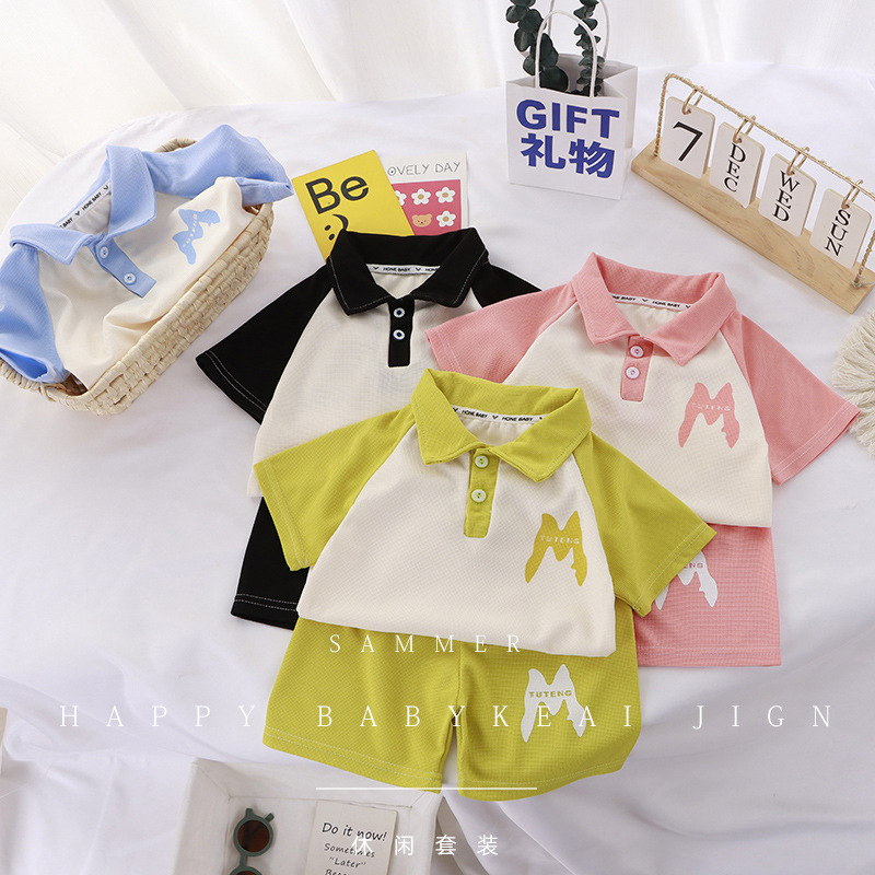 Baby Clothing Wholesale - ฤดูร้อนแขนสั้น 2 ชิ้นชุดสาวเสื้อและเสื้อยืดเด็กชุดเด็กสไตล์เสื้อและกางเกงเสื้อผ้าเด็กขายส่ง