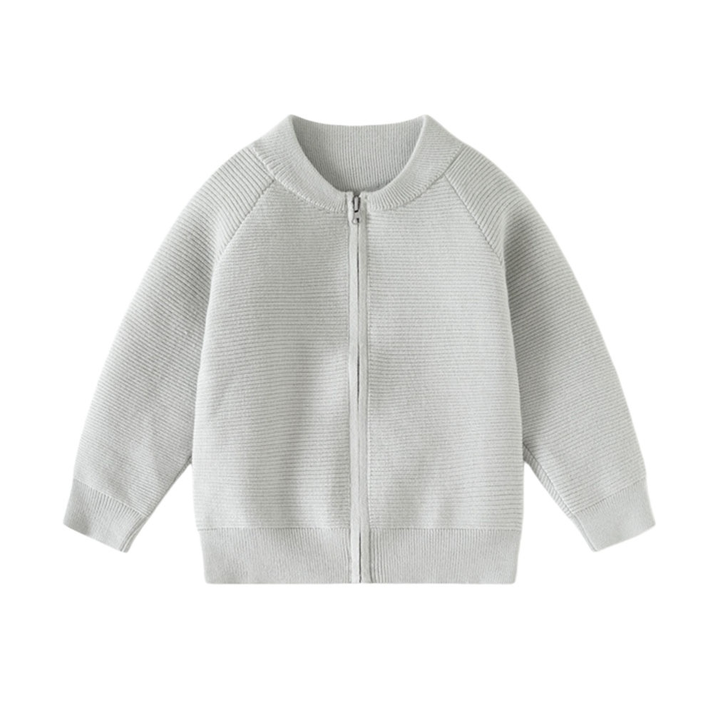 Baby Clothing Designer - เสื้อกันหนาวเด็กผู้หญิงแขนยาวแบบเปิดตะเข็บสำหรับฤดูใบไม้ร่วงและฤดูหนาว ขนาด 3-7 ปี พร้อมซิป ดีไซน์ใหม่