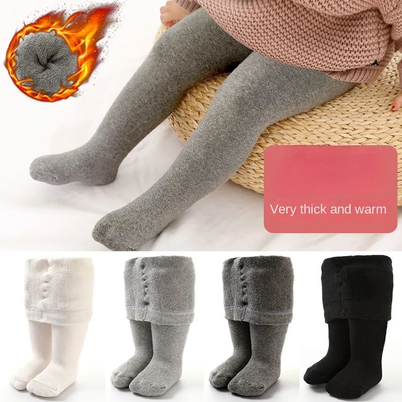 Baby Clothing Next - เด็กTightsฤดูหนาวฤดูใบไม้ร่วงสีทึบผ้าฝ้ายนุ่มหนาเด็กสาวTightsทารกแรกเกิดเด็กวัยหัดเดินแน่นBoyสาวPantyhoseเสื้อผ้า