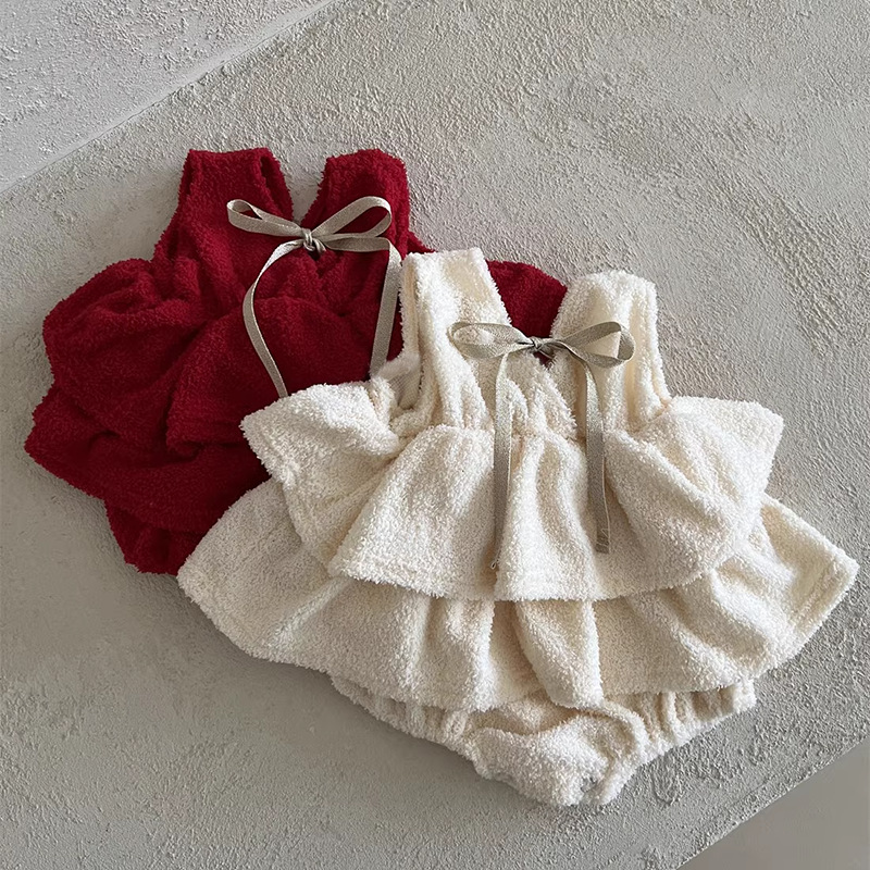 Baby Clothing Next - 2025ฤดูหนาวเด็กทารกใหม่แขนกุดขนแกะบอดี้สูททารกแรกเกิดWarm Jumpsuitเด็กวัยหัดเดินคริสต์มาสปาร์ตี้เสื้อผ้า0-24M