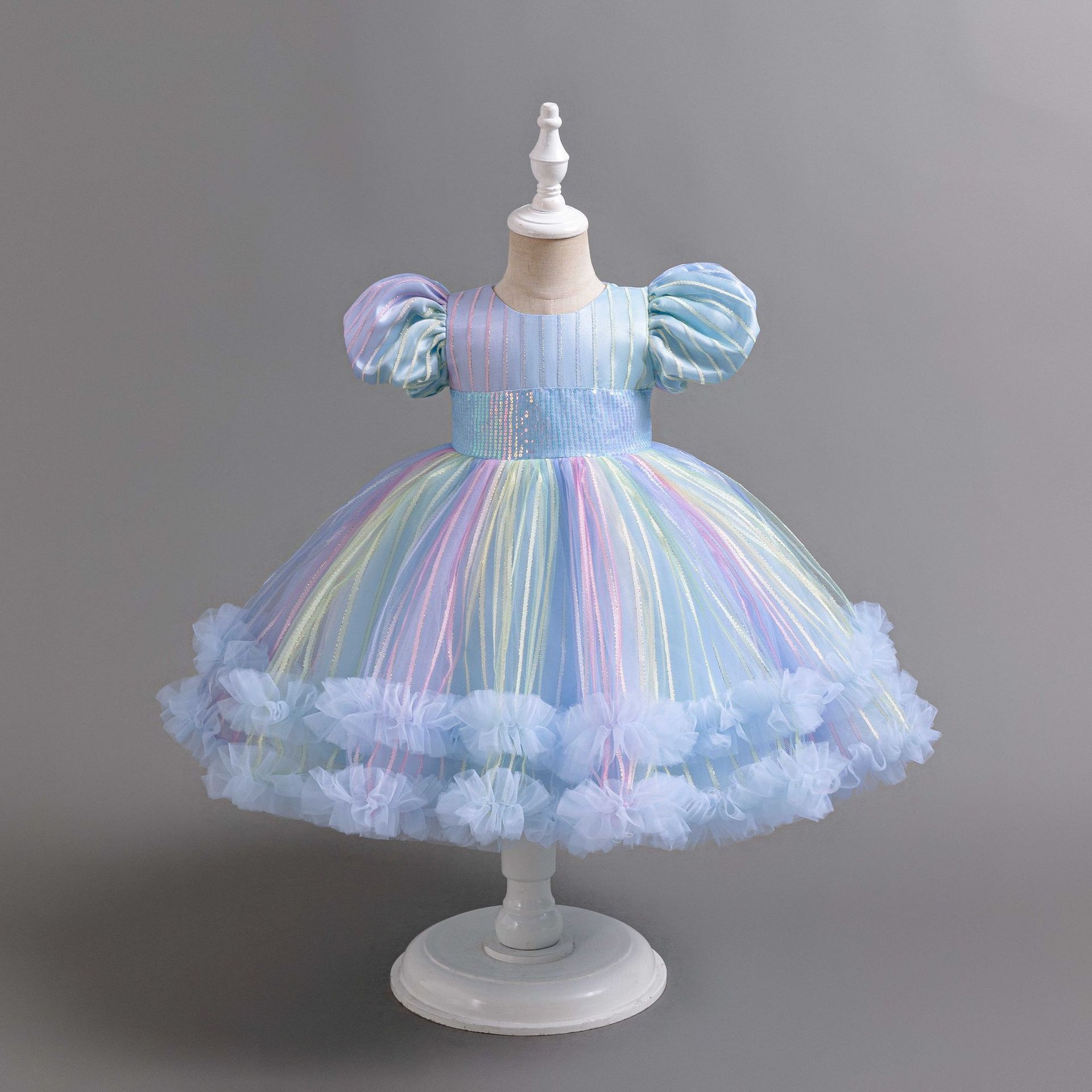 Baby Clothing For Girls - เด็กใหม่ชุดบอลชุดเด็กชุดเจ้าหญิงสําหรับเด็กผู้หญิงสีสัน Tulle เสื้อผ้า 1-6 ปี