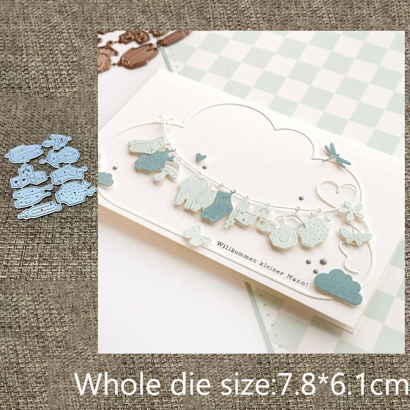 Baby Clothing Designer - แม่พิมพ์โลหะลายฉลุแบบใหม่สำหรับงานฝีมือ ตัดไดคัท ทำจี้เสื้อผ้าเด็ก สมุดภาพ ไดคัท อัลบั้ม