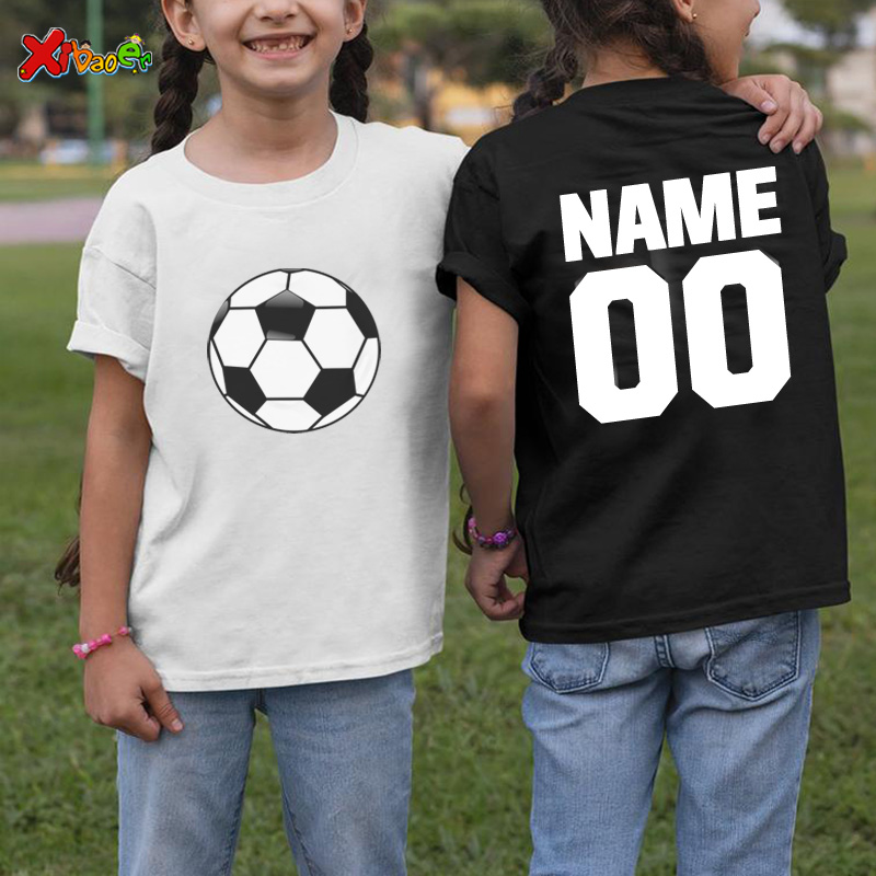 Baby Clothing Name - เด็ก TShirt ฟุตบอล2021เด็กหญิงเด็กชายวันเกิด T เสื้อ Custom