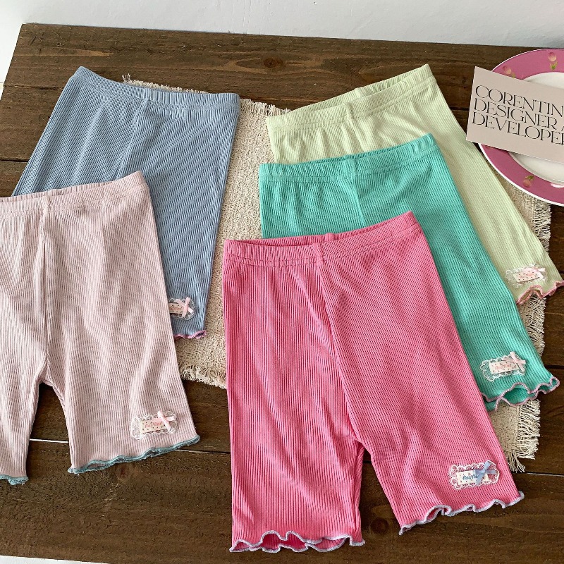 Baby Yoga Clothing - กางเกงขาสั้นเด็กผู้หญิง รุ่นบางเบา สำหรับฤดูร้อน ปี 2026 สีลูกกวาด