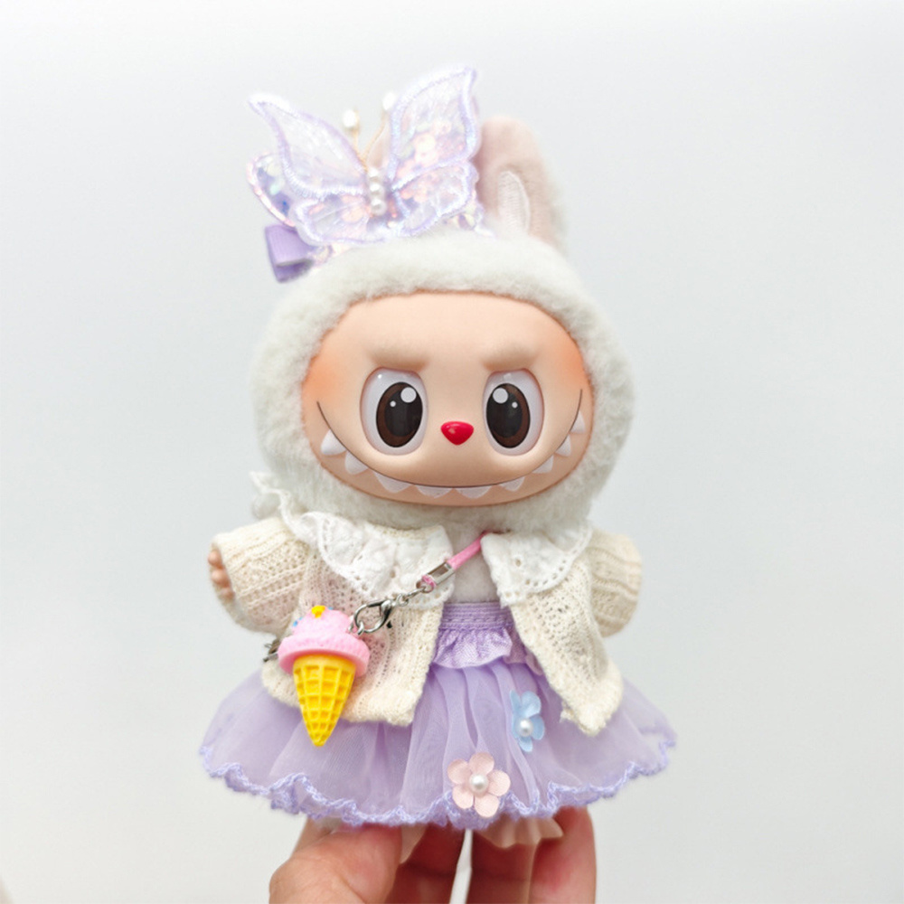 Knit Cardigan Infant - สําหรับ 15-17 ซม.Labubu V1 V2 V3