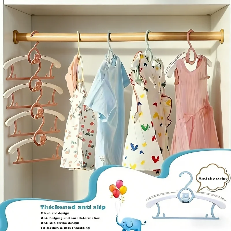 Baby Clothing Rack - ไม้แขวนเสื้อเด็กแบบพลาสติก PP 30 ชิ้น แบบยืดหดได้ กันลื่น