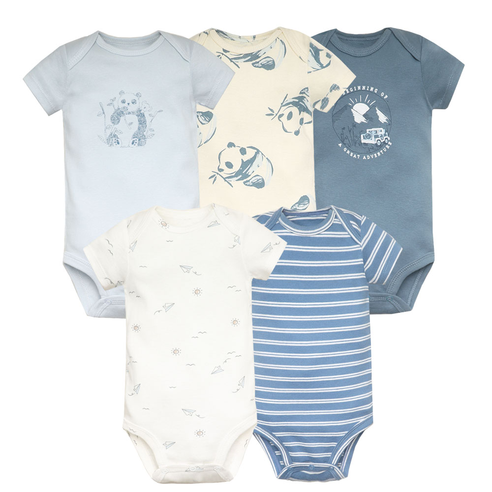 5ชิ้น/ล็อตเด็กบอดี้สูทแฟชั่นสา - Baby Clothing Next บทวิจารณ์และราคา