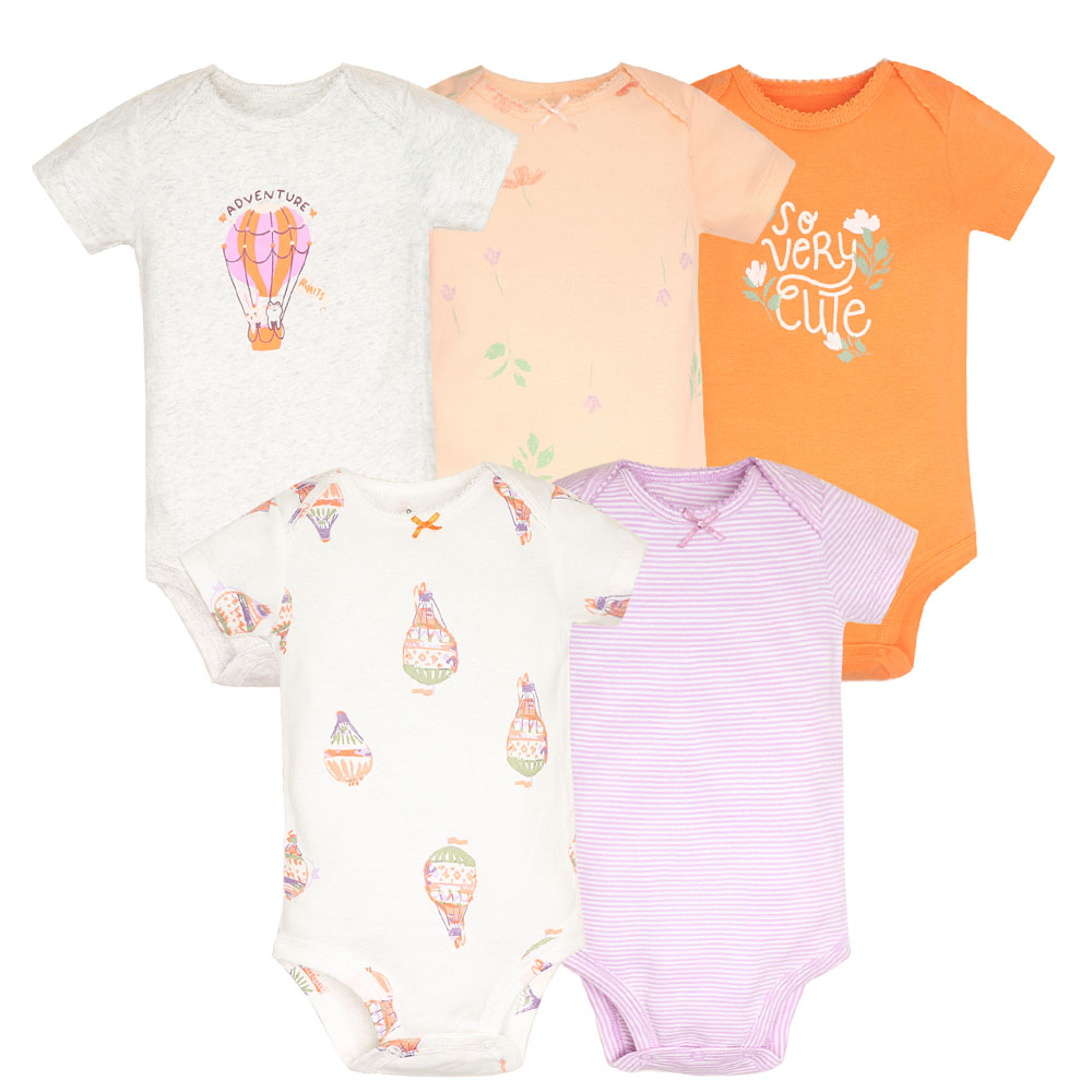 5ชิ้น/ล็อตเด็กบอดี้สูทแฟชั่นสา - Baby Clothing Next บทวิจารณ์และราคา