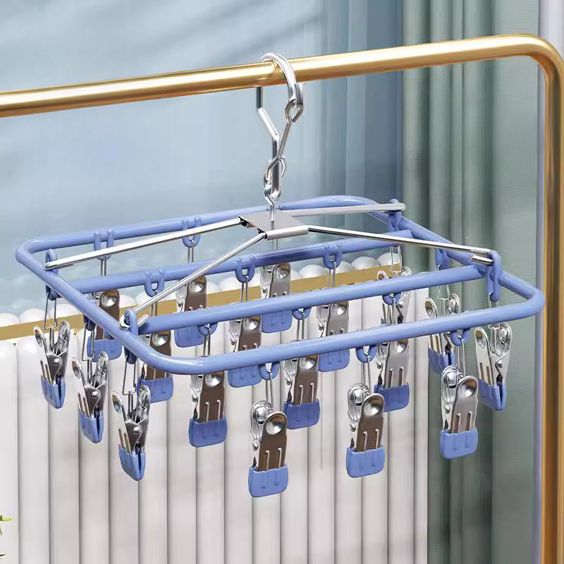 ราวตากผ้าสแตนเลสแบบหลายคลิปหนี - Baby Clothing Rack บทวิจารณ์และราคา