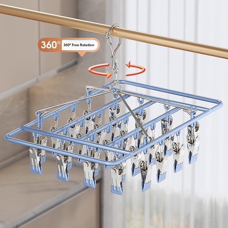 ราวตากผ้าสแตนเลสแบบหลายคลิปหนี - Baby Clothing Rack บทวิจารณ์และราคา