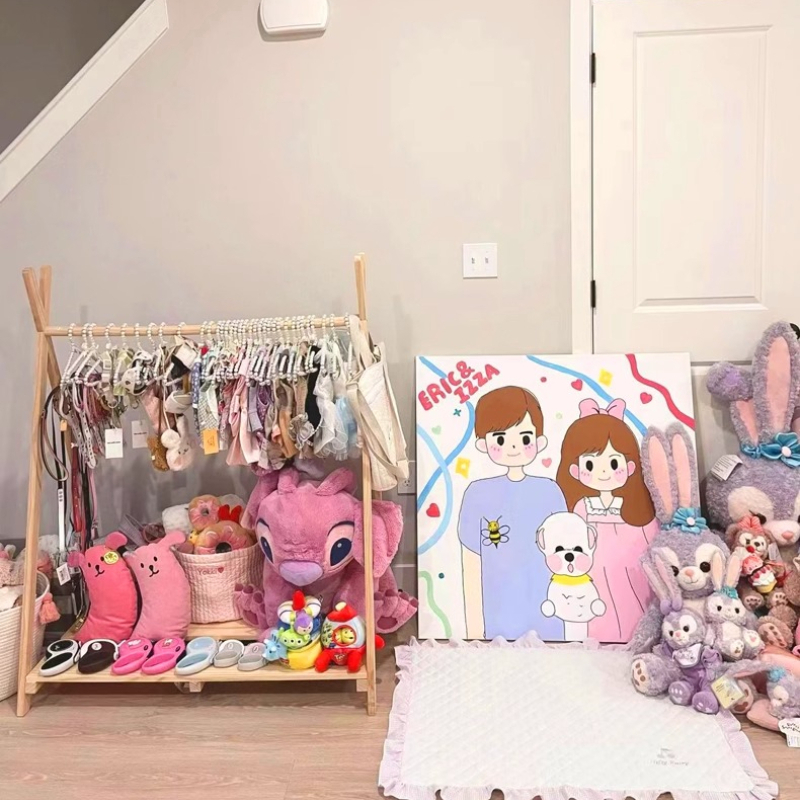‌ ระบบราวแขวนเสื้อผ้าไม้เนื้อแ - Baby Clothing Rack บทวิจารณ์และราคา