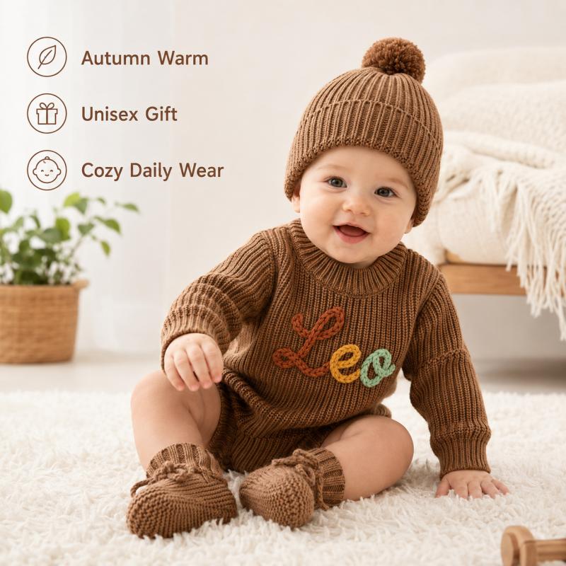 ชุดรอมเปอร์ถักสำหรับเด็กทารกแบ - Baby Clothing Name บทวิจารณ์และราคา