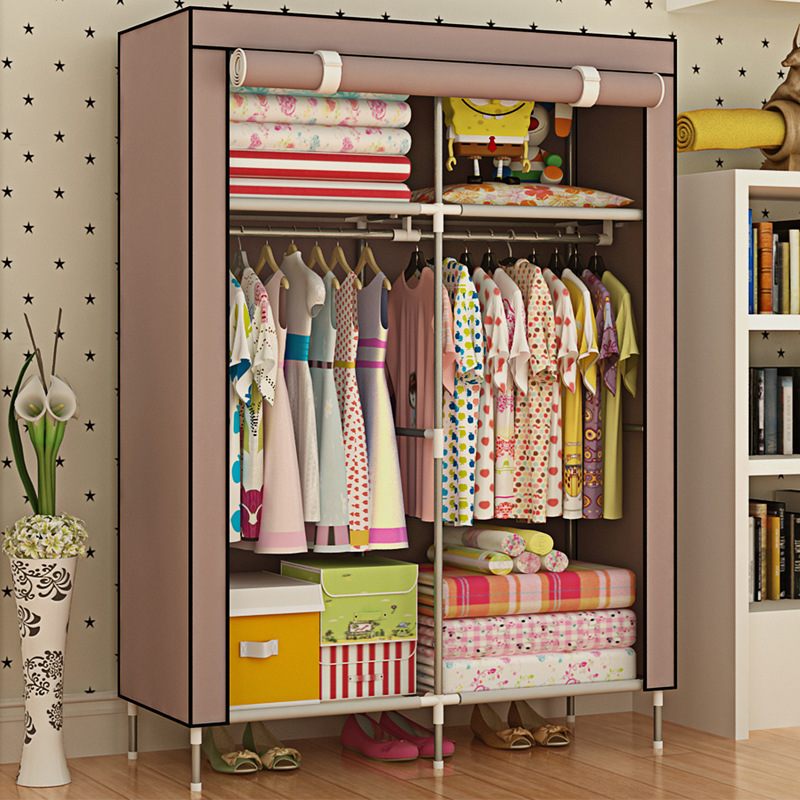 ตู้ผ้าหนาแบบเรียบง่ายท่อเหล็กไ - Baby Clothing Rental บทวิจารณ์และราคา