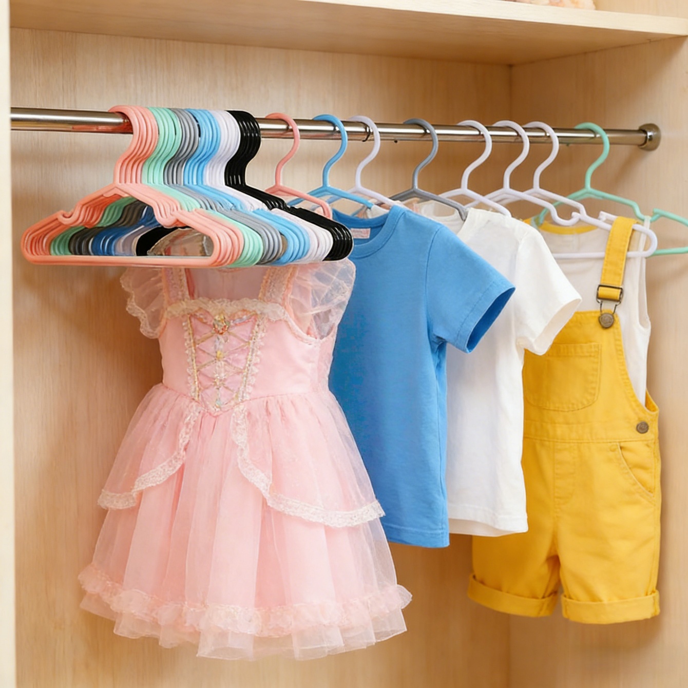 ไม้แขวนเสื้อกันลื่น 10/20 ชิ้น - Baby Clothing Rack บทวิจารณ์และราคา