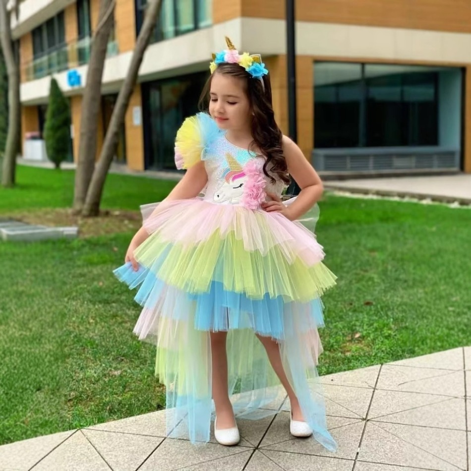Rainbow Unicorn เด็กสาวปาร์ตี้ - Baby Clothing For Girls บทวิจารณ์และราคา