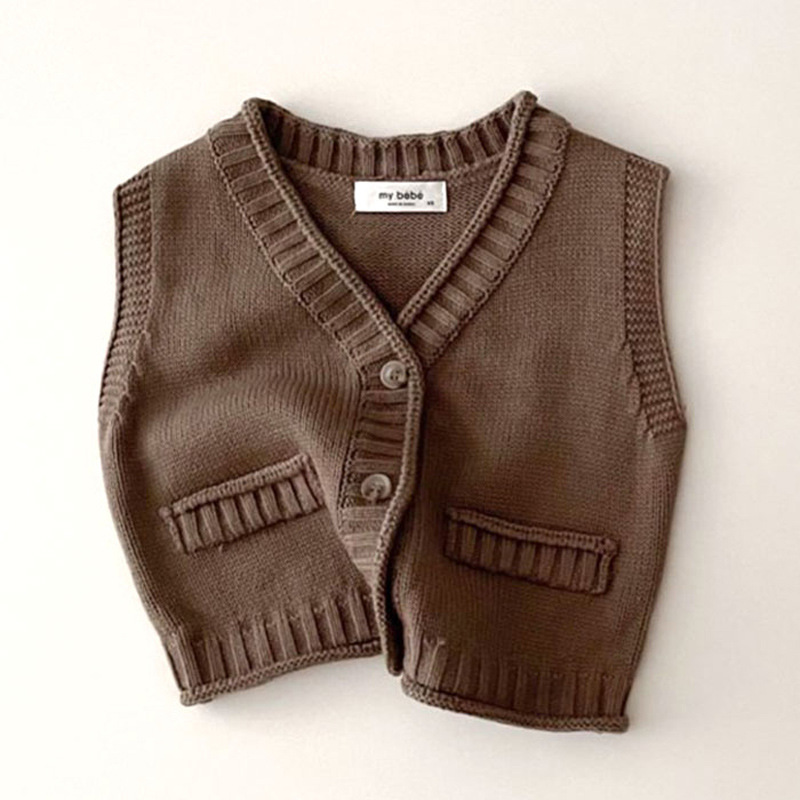 เสื้อกั๊กถักไหมพรมเด็กอ่อนแบบไ - Knit Cardigan Infant บทวิจารณ์และราคา