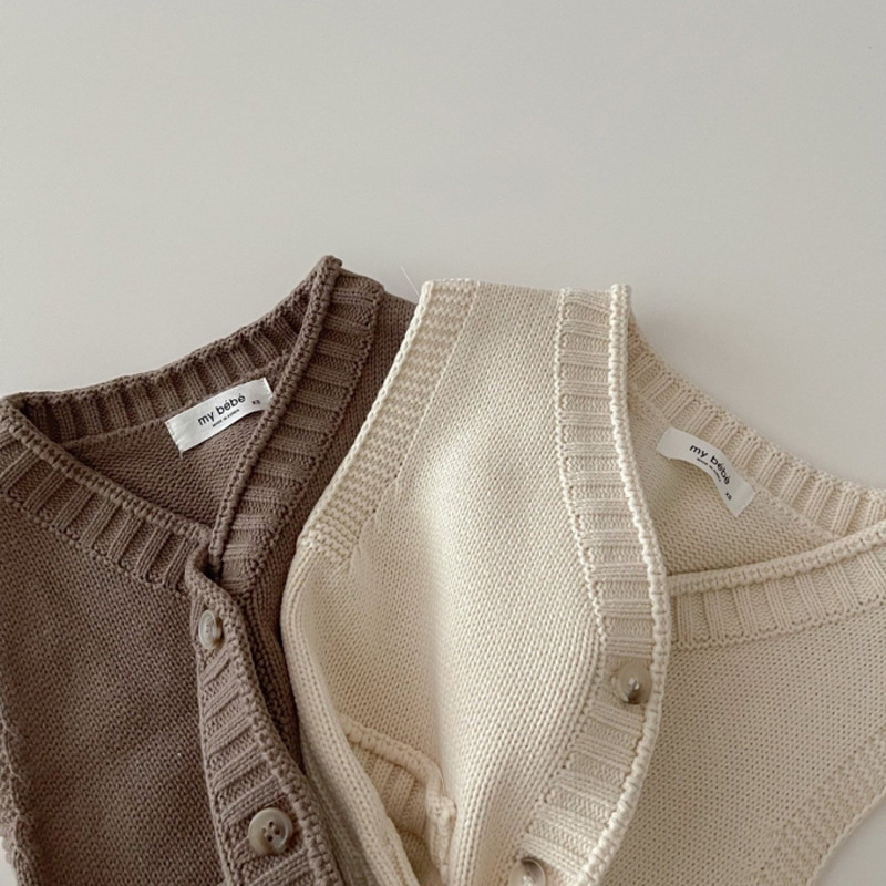 เสื้อกั๊กถักไหมพรมเด็กอ่อนแบบไ - Knit Cardigan Infant บทวิจารณ์และราคา